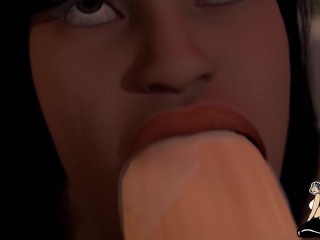 2D & 3D MILF takes BBC in every hole