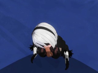 3D HENTAI POV Passionate Blowjob From Hot 2B