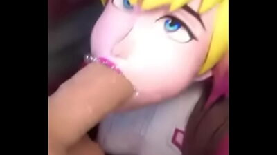 Anime girl gives head