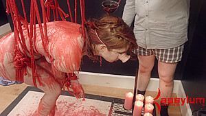 Bound Suspended Waxed Anal Fuck Sub