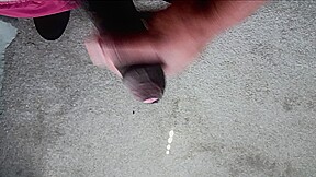 Black cock jerking off