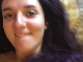 College Babe Masturbates with Glass Dildo