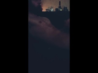 Cumming all over myself while watching TV