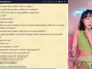 Fit Asian girl Peachy takes the Rice Purity Test! – STIs? Cheated? Number of partners? & more