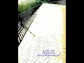 FRENCH BRIDGE OUTSIDE PUBLIC NAKED NUDE SOLO FEMALE