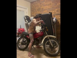 Masturbating on my Motorcycle. Requested by a Fan… OF: @gabrielthedarkangel