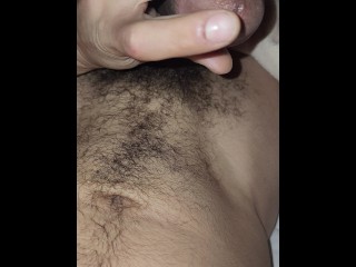 Precum rolling down my dick