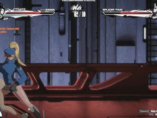 PURE ONYX – Goth muscle brunnete dominated by blonde police woman