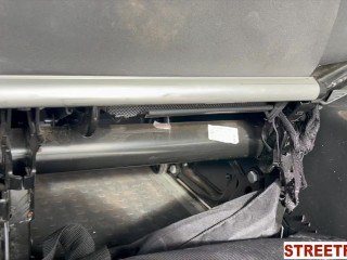 STREETFUCK LUNA BBunny gets three Public Orgasm, with a finger in her butthole