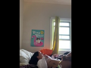 Almost busted busting a nut in stepsis