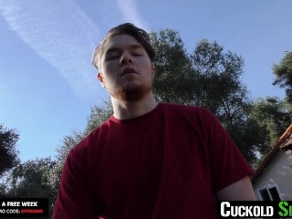 CuckoldSessions – Hot Petite Blonde Babe Loves Getting Spitroasted In Front Of Her Cuck Bf