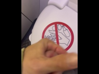 Edging Cock in Airplane Bathroom – Dane Coxx
