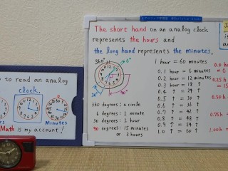 How to read an analog clock.[JapanMath](Titjob)
