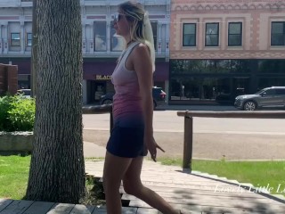 Lovely Little Lady Flashes It All N Public Museum